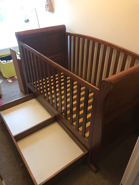 babies r us sleigh cot bed